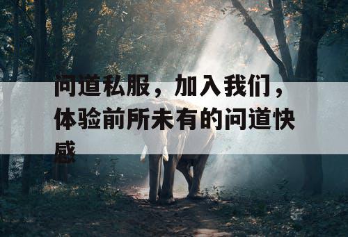 问道私服，加入我们，体验前所未有的问道快感
