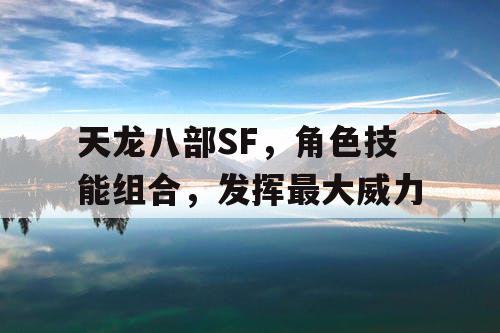 天龙八部SF，角色技能组合，发挥最大威力