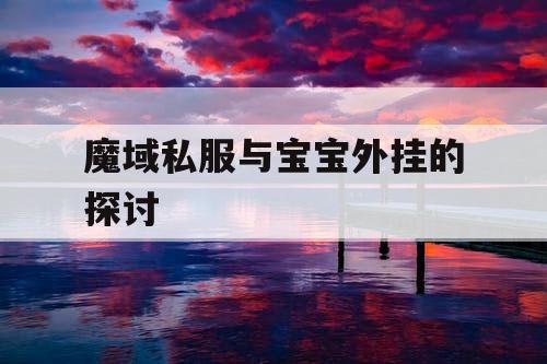 魔域私服与宝宝外挂的探讨