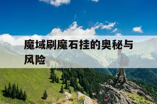 魔域刷魔石挂的奥秘与风险 魔域刷魔石挂的奥秘与风险