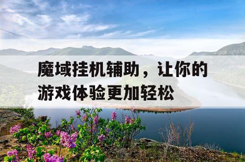 魔域挂机辅助，让你的游戏体验更加轻松