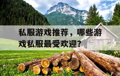 私服游戏推荐,哪些游戏私服最受欢迎? 私服游戏推荐,哪些游戏私服最受欢迎?
