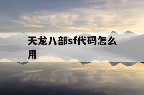 天龙八部sf代码怎么用 天龙八部sf代码怎么用