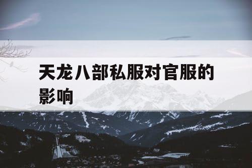 天龙八部私服对官服的影响