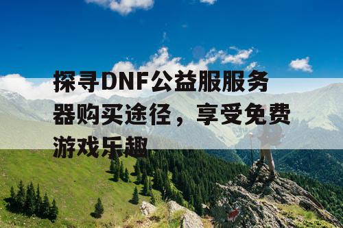探寻DNF公益服服务器购买途径，享受免费游戏乐趣