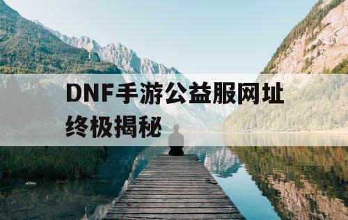 DNF手游公益服网址终极揭秘