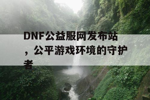 DNF公益服网发布站，公平游戏环境的守护者