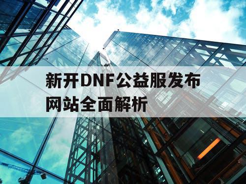 新开DNF公益服发布网站全面解析