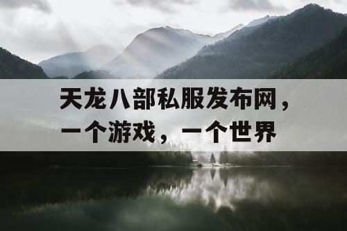 天龙八部私服发布网，一个游戏，一个世界