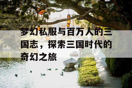 梦幻私服与百万人的三国志，探索三国时代的奇幻之旅