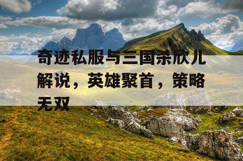 奇迹私服与三国杀欣儿解说，英雄聚首，策略无双