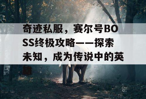 奇迹私服,赛尔号BOSS终极攻略——探索未知,成为传说中的英雄 奇迹私服,赛尔号BOSS终极攻略——探索未知,成为传说中的英雄