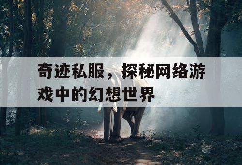 奇迹私服,探秘网络游戏中的幻想世界 奇迹私服,探秘网络游戏中的幻想世界
