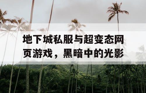 地下城私服与超变态网页游戏，黑暗中的光影