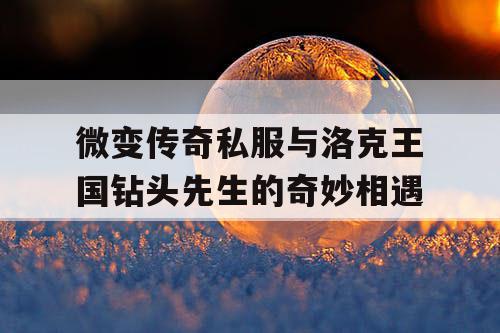 微变传奇私服与洛克王国钻头先生的奇妙相遇