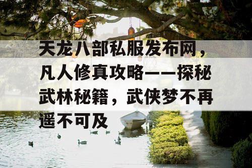 天龙八部私服发布网，凡人修真攻略——探秘武林秘籍，武侠梦不再遥不可及