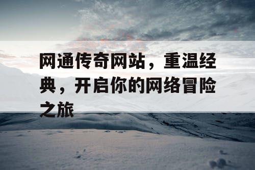 网通传奇网站，重温经典，开启你的网络冒险之旅