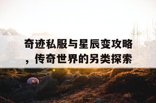 奇迹私服与星辰变攻略，传奇世界的另类探索