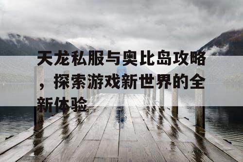天龙私服与奥比岛攻略，探索游戏新世界的全新体验