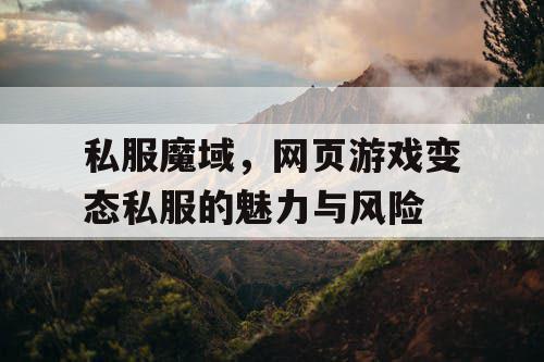 私服魔域，网页游戏变态私服的魅力与风险