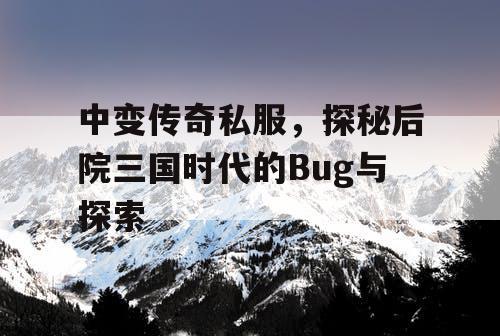 中变传奇私服，探秘后院三国时代的Bug与探索