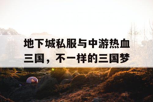 地下城私服与中游热血三国,不一样的三国梦 地下城私服与中游热血三国,不一样的三国梦