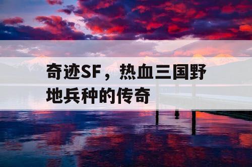 奇迹SF,热血三国野地兵种的传奇 奇迹SF,热血三国野地兵种的传奇