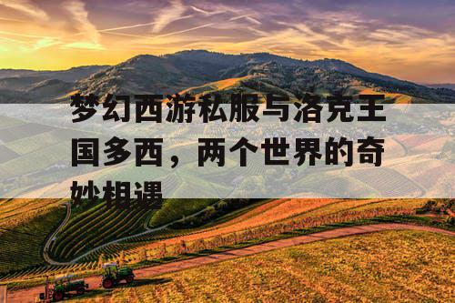 梦幻西游私服与洛克王国多西，两个世界的奇妙相遇
