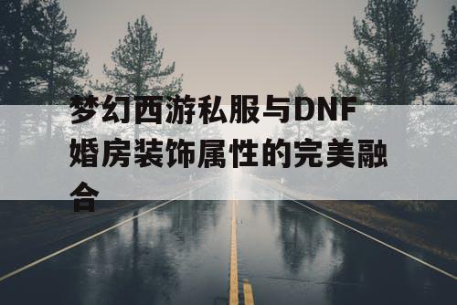 梦幻西游私服与DNF婚房装饰属性的完美融合