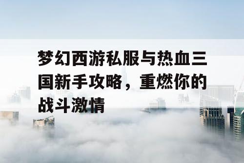 梦幻西游私服与热血三国新手攻略，重燃你的战斗激情