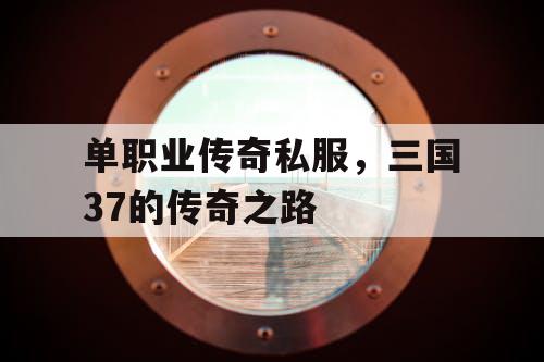 单职业传奇私服，三国37的传奇之路