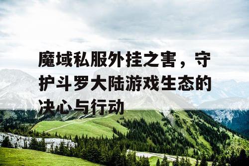 魔域私服外挂之害，守护斗罗大陆游戏生态的决心与行动