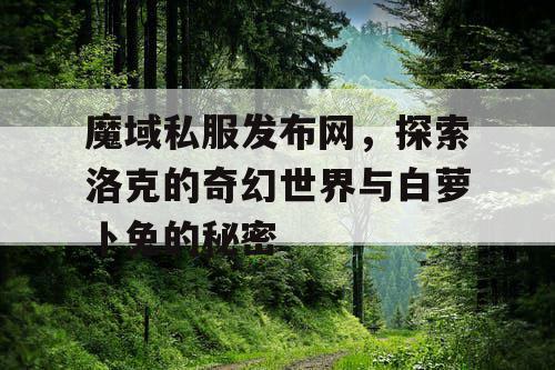 魔域私服发布网，探索洛克的奇幻世界与白萝卜兔的秘密