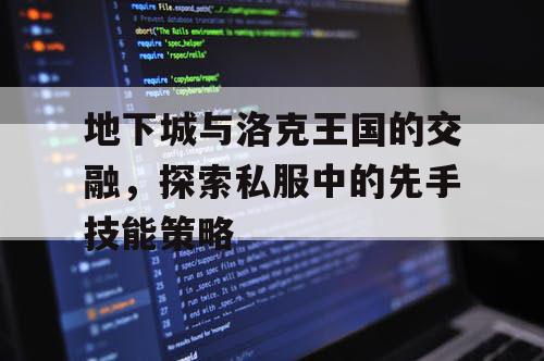 地下城与洛克王国的交融，探索私服中的先手技能策略