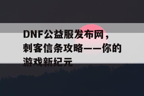 DNF公益服发布网，刺客信条攻略——你的游戏新纪元