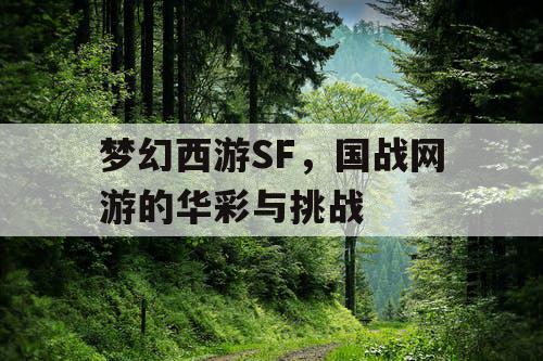 梦幻西游SF，国战网游的华彩与挑战