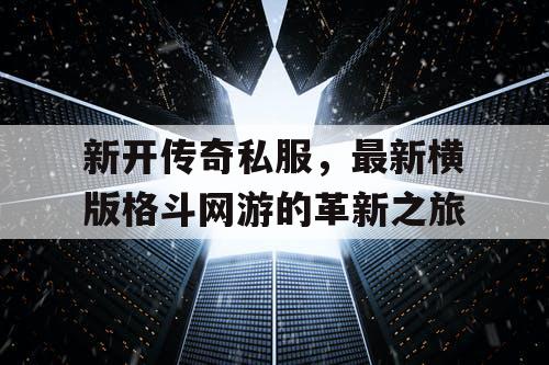 新开传奇私服，最新横版格斗网游的革新之旅