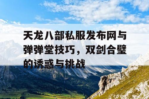 天龙八部私服发布网与弹弹堂技巧，双剑合璧的诱惑与挑战