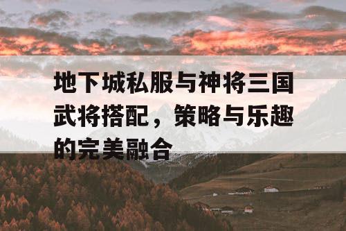 地下城私服与神将三国武将搭配，策略与乐趣的完美融合