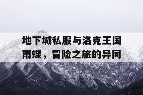 地下城私服与洛克王国雨蝶，冒险之旅的异同