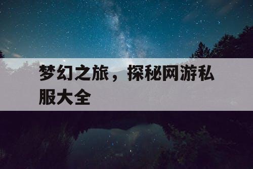 梦幻之旅,探秘网游私服大全 梦幻之旅,探秘网游私服大全