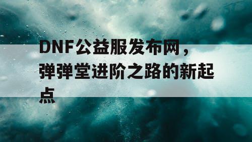 DNF公益服发布网,弹弹堂进阶之路的新起点 DNF公益服发布网,弹弹堂进阶之路的新起点