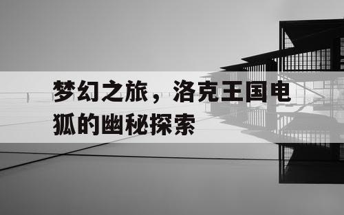 梦幻之旅，洛克王国电狐的幽秘探索