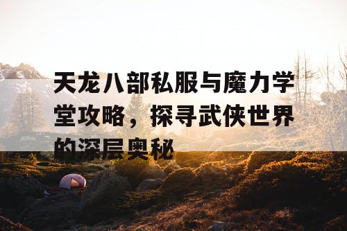 天龙八部私服与魔力学堂攻略，探寻武侠世界的深层奥秘