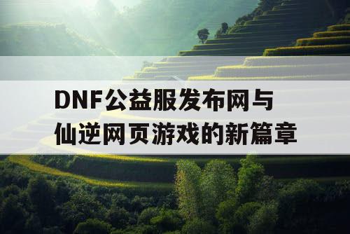 DNF公益服发布网与仙逆网页游戏的新篇章