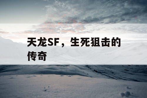 天龙SF，生死狙击的传奇