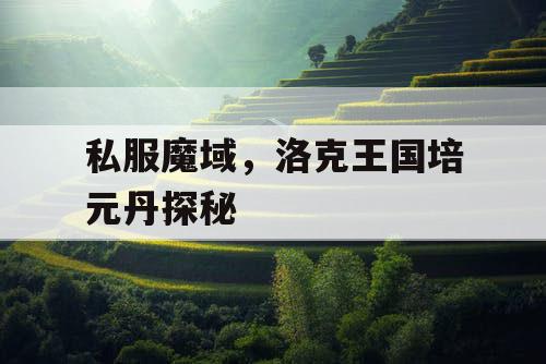 私服魔域，洛克王国培元丹探秘
