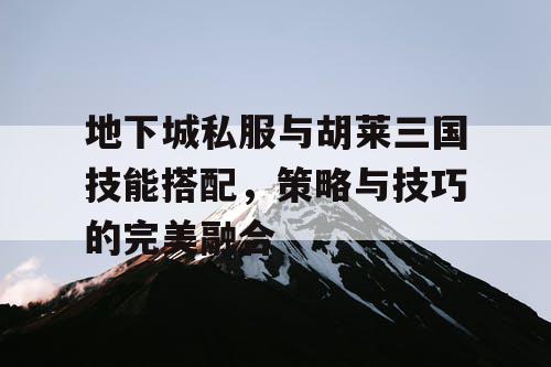 地下城私服与胡莱三国技能搭配，策略与技巧的完美融合