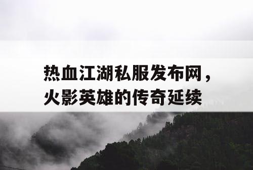 热血江湖私服发布网，火影英雄的传奇延续