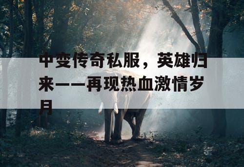 中变传奇私服，英雄归来——再现热血激情岁月